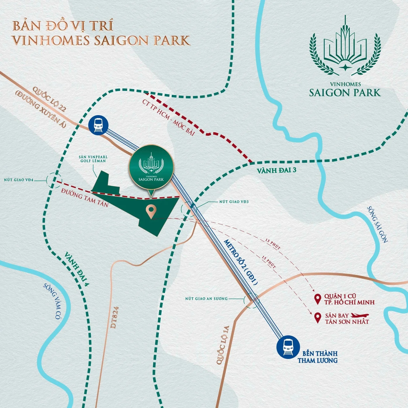 Vị trí dự án Vinhomes Saigon Park, tâm điểm kết nối